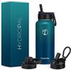 Hydropal Borraccia Termica in Acciaio Inox, Borraccia con Cannuccia 500ml/750ml/1L/1.2L/1.9L, Bottiglia Termica Doppia Parete per Bevande Calde e Fredde, Thermos Senza BPA per Scuola, Sport, Palestra