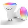GY Smart LED WiFi Lampadina compatibile con Alexa/Google Home, Smart Light Alexa 7W 500LM GU10 Lampadina LED RGB dimmerabile 16 milioni di colori Bianco caldo/freddo 2700K-6500K RA80 (GU10)
