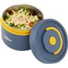 Hapivida Cibo Thermo, 550ml Contenitore Termico per Alimenti Caldi Contenitori per il Pranzo Isolato Sigillati in Acciaio Inox Rotonda con Maniglia, Collo Largo, per Cibi Caldi e Freddi(Isolato-Blu Mare)