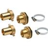 Meister Set di collegamento per serbatoio dell'acqua piovana, 6 pezzi, raccordo di collegamento, raccordo per tubo flessibile e fascetta per tubo - ottone/raccordo per tubo/Wassertechnik / 9924910