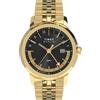 Timex Marlin TW2Y47700 - Orologio GMT al quarzo da uomo, 40 mm, con cinturino in acciaio inossidabile dorato e quadrante nero