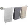 TocTen Barra porta asciugamani da bagno, in acciaio inox SUS304, resistente, montaggio a parete, 76 cm, nichel spazzolato