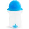 Munchkin Click Lock Tip & Sip Straw Tazza, Tazze per bambini con cannuccia,Senza BPA, Senza perdite, Introduzione al cibo, Cannuccia con peso, Tazze per bambini, 10oz/296ml, Blu