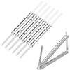 Bajiuxhfei 100 Pezzi Strisce di Cartelle Metalliche, Graffette Metalliche Ufficio Clip, Strisce Per Quaderno, Strisce di Cartelle Metalliche, per Quaderni, Diari, Libri con Buchi