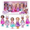 Sparkle Girlz Princess, bambole alla moda da collezione, bambole da vestire da principessa (confezione da 6)