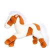 GIPSY TOYS - CAVALLO DI PELUCHE SDRAIATO - 40 CM - MARRONE CHIARO E BIANCO