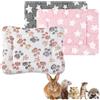 Voarge Set di 3 tappeti coniglio, porcellino d'India per piccoli animali, 32 x 25 cm, criceto stuoie per letti, caldo morbido pile letto coniglio, adatto per criceti, conigli, cincillà, ecc