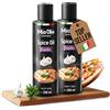 MioOlio Olio all'Aglio 2x 200 ml - olio aromatizzato con intenso aroma d'aglio - ideale per cucinare friggere grigliare e condire - dosatore pratico - perfetto per pasta pizza carne verdure e insalate