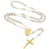 Supcare Collana Rosario Cattolico Uomo Donna Collana Cristiana Acciaio Inox 316L Rosario Medaglia San Michele/San Cristoforo con Ciondolo Crocifisso Gioielleria Religiosa Preghiera, Acciaio