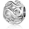 MiniJewelry Charm infinito con simbolo dell'infinito, adatto per braccialetti Pandora, regalo di Natale e compleanno, per donne, figlia, sorella, nipote