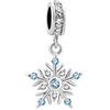 FGT Ciondolo a forma di fiocco di neve, compatibile con braccialetti Pandora Moments con zirconia cubica, Misura unica, Rame, Nessuna pietra preziosa