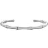 Beloved Bracciale donna in Acciaio con apertura, semirigido - Lavorazione Bamboo Colore Silver - braccialetto idea regalo
