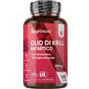 WeightWorld Olio di Krill con Astaxantina e Colina, 180 Capsule Softgel (3 Mesi di Fornitura), Omega 3 Krill Antartico 1200mg, Omega 3 EPA DHA, 180mg, da Fish Oil, Astaxanthin da Fonte Naturale, Senza Glutine