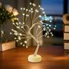vsshe Albero Led Regolabile, LED Albero Lampada da Tavolo, 108 Decorativo Luce Alberi, Modello plug-in USB, Luci A Alberi Rami Pieghevoli per Natalizie, Pasquali, Soggiorno,Argento.