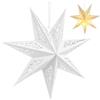 CLISPEED Paralume di carta a forma di stella, decorazione natalizia 3D a forma di stella, decorazione per matrimoni, feste di Natale, 45 cm, senza luce