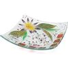 Sospiri Venezia Svuotatasca Piatto Soprammobile Decoro Floreale Vetro Murano Centrotavola Arredo Casa Idea Regalo Realizzato a Mano Made Italy (cm19X19 Quadrato)