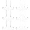 JJWUYUE 6 Pz Supporto Porta Piatti da Esposizione in Acrilico,Supporti Espositore in Acrilico, Supporto per Espositore Trasparente,Portapiatti Cavalletti di Plastica per Cellulari Foto Carte Collezionabili
