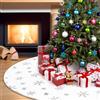 ACTOYS Tappeto Albero di Natale morbido Gonna, bella Copri Base Albero Natale, Copri Albero per Decorazione Natalizia (A-Argento, 120CM)