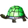 NUODITOS Tiffany stile tartaruga lampada da tavolo verde in vetro colorato lampada bambini bambini animale luce notturna per la casa Decor piccola luce da comodino