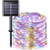 Colexy - Ghirlanda di luci solari per esterni 22M, 200 LED, 8 modalità, IP65 impermeabile, filo di rame, ghirlanda di luci solari colorata, resistente agli agenti atmosferici, per Natale, decorazione