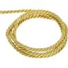 QUARKZMAN Corda Intrecciata in Poliestere 20m, 3mm 3 Strati Cordino Decorativo Ritorto Flessibile Brillante per Tenda Artigianato Regalo Borsa Decorazioni Natalizie, Oro Chiaro - 22ft