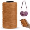 LEREATI Cordino per Borse Uncinetto Piatto Filo Macrame 1mm x 230m Macrame Corda Colorata Cordoncino per Borse a Uncinetto, Arazzo da Parete, Acchiappasogni, Fai da Te (Caffè Latte)