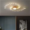 minifair Plafoniera moderna a LED 42+1 teste Lampada da soffitto semi-incasso Lampadari dorati Illuminazione a soffitto per camera da letto Soggiorno Cucina Sala da pranzo Ristorante