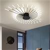 minifair Plafoniera moderna a LED 42 teste Plafoniera da incasso nera Lampadari con paralume in acrilico per camera dei bambini Camera da letto Soggiorno Luce neutra a forma di fiore 4000K