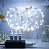MUXIJIA 4 x luce stringa LED, 20 x LED 2M / 6.6Ft esterno/interno alimentatore USB impermeabile per camera da letto, cortile, matrimonio, Natale, fai da te, ecc. (Bianco)