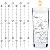 LuyoNova 20 Pezzi Perle Argenteo Floating Pearls Beads per Candele Galleggianti Perle Galleggiant per Vaso,Riempitivo per Bottiglie D'Acqua,Matrimonio,Decorazione Centrotavola (1.3M) Senza Candele