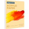 DagouColor Blocco di Carta Acrilica, 15 Fogli, 360 g/m² Blocco Acrilico Senza Acidi, per Artisti Principianti, Adulti, Ragazzi e Ragazze - A3, 1 Pack