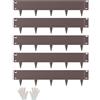 VEVOR Bordatura in Acciaio Metallo Antiruggine per Giardino, Bordatura Pieghevole per Prato Resistente, Facile da Installare, Divisorio Aiuole Cortile, Marrone 5 Pezzi 990 x 207 x 1,5 mm