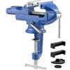 VEVOR Morsa da Banco Portatile con Base Girevole, Morsetto da Banco Rotante a Sgancio Rapido, Base Rialzata, Struttura in Ghisa, per Lavorazione di Legno Metalli, Foratura e Taglio, Mascella 76,2 mm