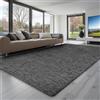VEVOR Tappeto Morbido per Interni in Peluche 1,52x2,44 m Tappeto in Peluche Morbido per Soggiorno, Camera da Letto, Arredamento Moderno, non Tessuti, Antiscivolo, Grigio Scuro