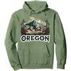 Oregon USA Outdoor Vintage Oregon Felpa con Cappuccio