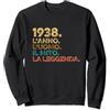 Compleanno 1938 Gadget E Idea Regalo Uom Divertenti Compleanno Uomo Anno Vintage 1938 Felpa