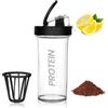Fefod Protein Shaker, Shaker Proteico 500 ML, Bottiglia per Shaker Setaccio & Scala, Borraccia Palestra a Prova di Perdite, per Frullati Proteici, Lavabile, Senza BPA