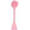 Raguso Manual Silicone Face Scrubber Facial Cleansing Brush Silicone DIY Mixing Stick Makeup Cleansing Brush(Rosa)