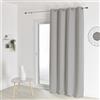 HomeMaison.com Tenda Oscurante ignifuga, Non Fuoco, M1, Poliestere, Grigio Perla, 140 x 260 cm