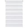 GARDINIA Tenda a Doppio Rullo, Montaggio a Incastro o con Adesivo, Montaggio Senza Trapano, Catenella Laterale, Strisce Trasparenti e Opache, Bianco, 90 x 150 cm