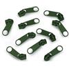 cyclingcolors 10x Cursore Cerniera Ricambio Kit di Riparazione per Cerniera Testa N°5 Cursori per Vestiti Borse Giacche Borse Valigie Jeans, verde pino