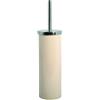 MSV - Scopino per WC con Supporto - Acciaio Inox e Acciaio - per riporre Accessori per Doccia e Vasca - Ø 10 x 40 cm - Beige - Ideale per Prodotti per la Cura Personale