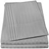 Sweet Home Collection Set di 6 lenzuola in microfibra fine a 1500 fili, con tasca profonda extra per cuscini, colore: argento
