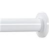 Ivilon Asta per tenda a molla per finestre o doccia, da 61 a 91 cm, colore: bianco