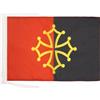 AZ FLAG Bandiera Occitania Tolosa 45x30 cm Poliestere 100D Cordini | Uso interno ed esterno bandiera decorativa occitana doppie cuciture e bordi rinforzati