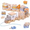 Dr. MUYA® Giochi Montessori 1 2 3 4 Anni, Gioco Bambino 1 Anno, Treno Giocattolo Per Bambini, Giochi Educativi, Giocattolo Impilabile, Regalo Bambino Bambina 1-4 Anni