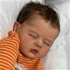 Hengluck Bambole Reborn Maschio Corpo Morbido Tessuto Bambole Reborn Originali Neonato bambile Toddler Occhi Chiusi bambolotti vita reale Baby Dolls Femmina realistica 48cm