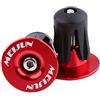 Yosoo Health Gear Tappi per manubrio bici, Manopole per manubrio bicicletta, Tappi per manubrio in alluminio, Tappi per manubrio BMX (Rosso)