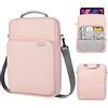 MoKo 9-11'' Custodia Portatile con Manico con iPad 10a/Air 5 10.9 2022, iPad 9a 8a 7a Gen 10.2, iPad PRO 11 M2 2022-2018, iPad Air 4 10.9, Galaxy Tab S8/A8/A7 2022, Rosa
