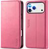 TUCCH Custodia per iPhone 17 Pro Max 6,9-pollici 5G 2025 [Blocco RFID] Portafoglio | Flip Caso Libro Folio Cover Pelle Sintetica TPU Antiurto, Supporto 3 Slot per Schede Protezione Integrale, Rosa Vif
